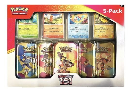 Pokémon 151 Costco Tin Bundle 5 Pack